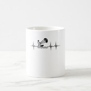 Kitesurfer Heartslag Kitesurfing Pulsbildning Krä Kaffemugg