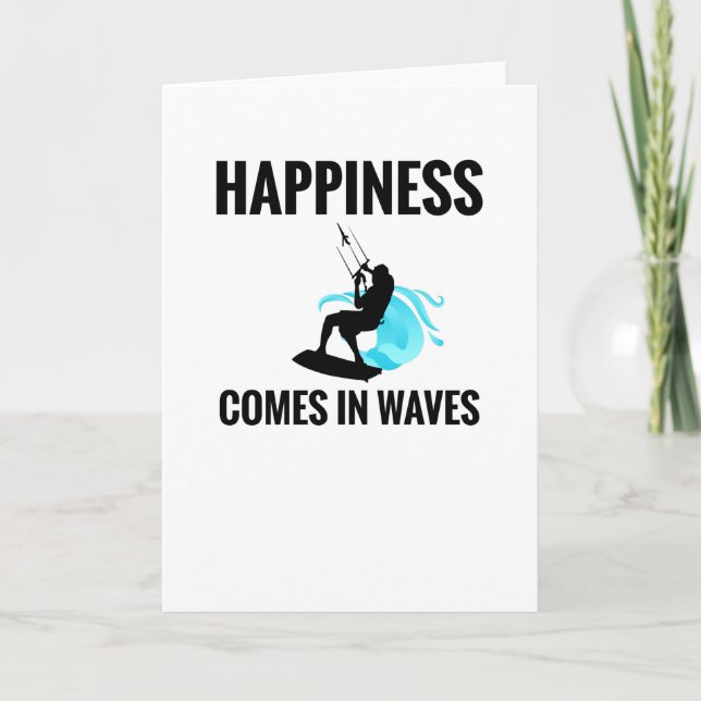 Kitesurfer Kiteboarder Kitesurfing Kiteboarding Kort (Framsida)