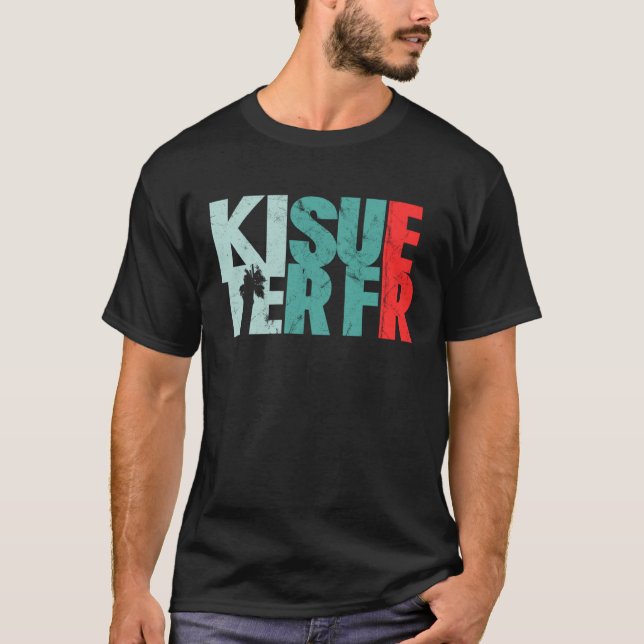 Kitesurfer Retro  Kitesurfing & Kiteboarding T Shirt (Framsida)