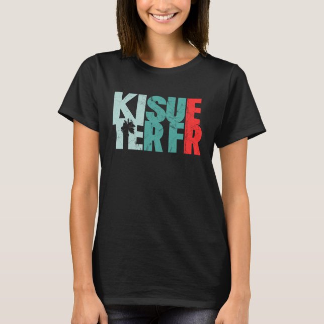 Kitesurfer Retro  Kitesurfing & Kiteboarding T Shirt (Framsida)