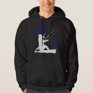 Kitesurfer riderar ett vågliv på Kant Whi Hoodie