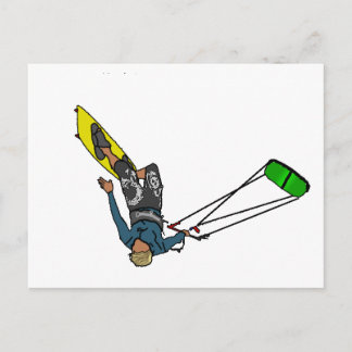 kitesurfer vykort