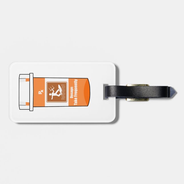 Kitesurfing är min drog bagagebricka (Baksida Vågrät)