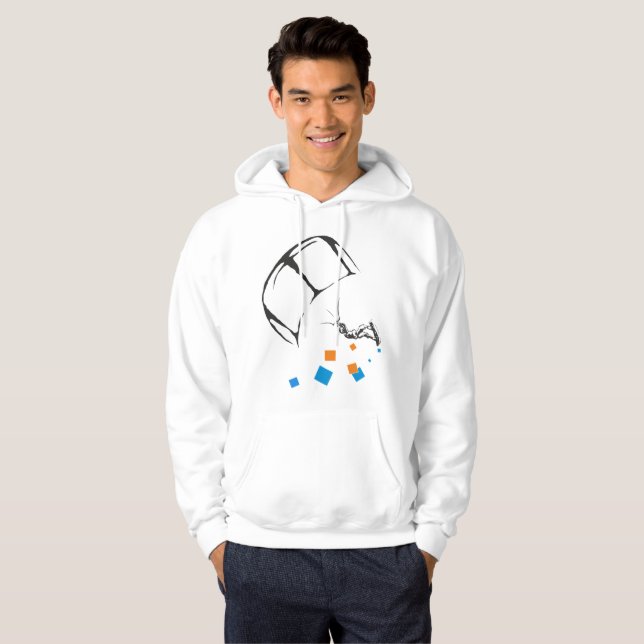 Kitesurfing bemannar designen #1 sweatshirt (Hel framsida)