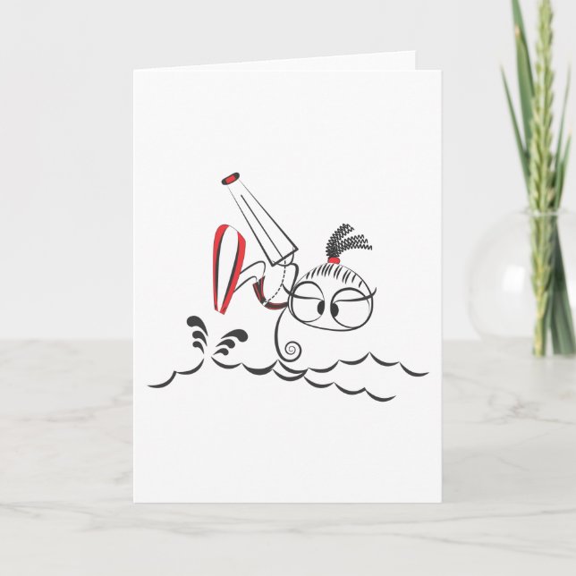 Kitesurfing doll helgkort (Framsida)