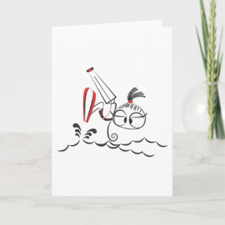 Kitesurfing doll helgkort