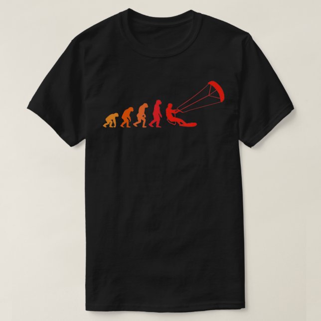 Kitesurfing evolution Sufing Surfer Gift Kitesurfi T Shirt (Design framsida)