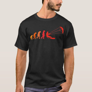 Kitesurfing evolution Sufing Surfer Gift Kitesurfi T Shirt
