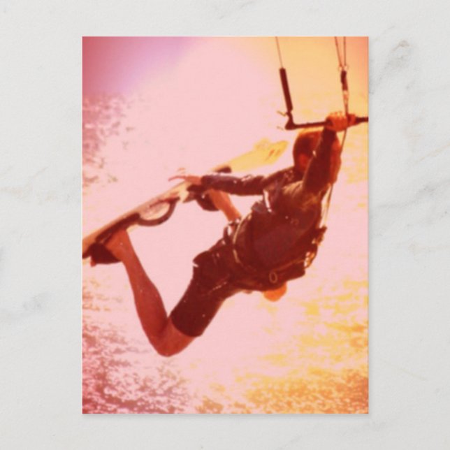 Kitesurfing Grab vykort (Framsida)