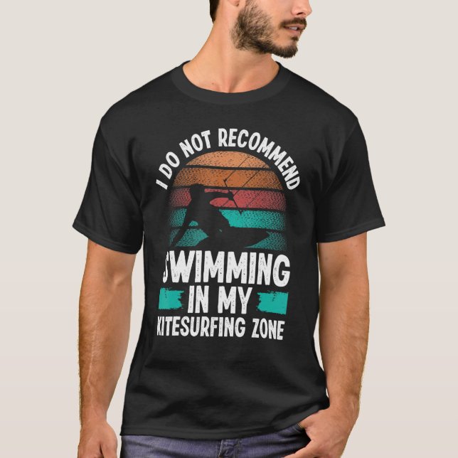 Kitesurfing Humor I do not recommend Kiteboarder K T Shirt (Framsida)