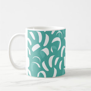 Kitesurfing Kiteboarding Blue White Mönster Kaffemugg