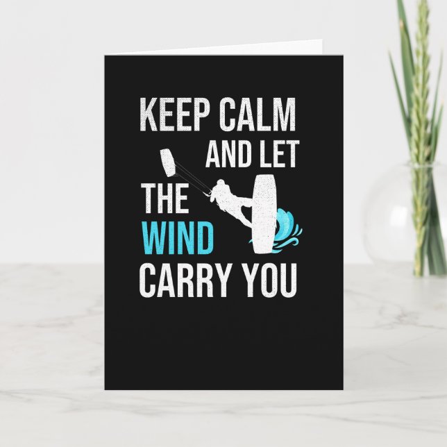 Kitesurfing Kiteboarding Kitesurfer Kiteboarder Kort (Framsida)