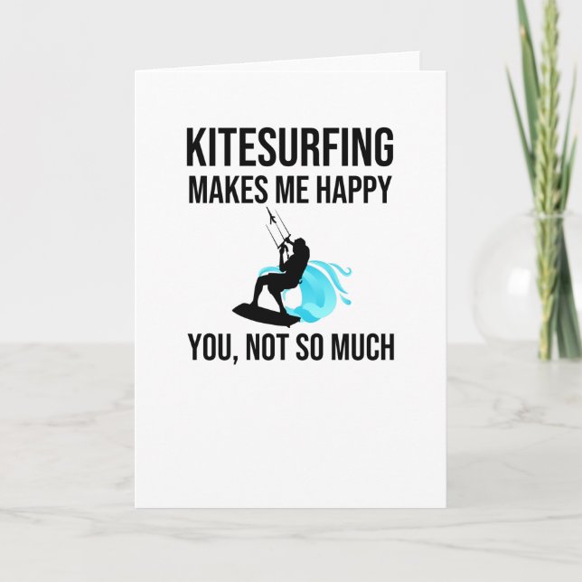 Kitesurfing Kiteboarding Kitesurfer Kiteboarder Kort (Framsida)