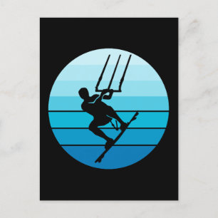 Kitesurfing Kitesurf Kiteboarding Vatten sport Vykort