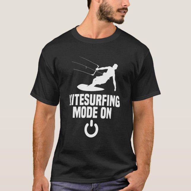 Kitesurfing Mode Kite Learning T Shirt (Framsida)
