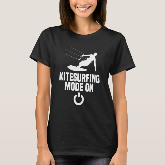 Kitesurfing Mode Kite Learning T Shirt (Framsida)