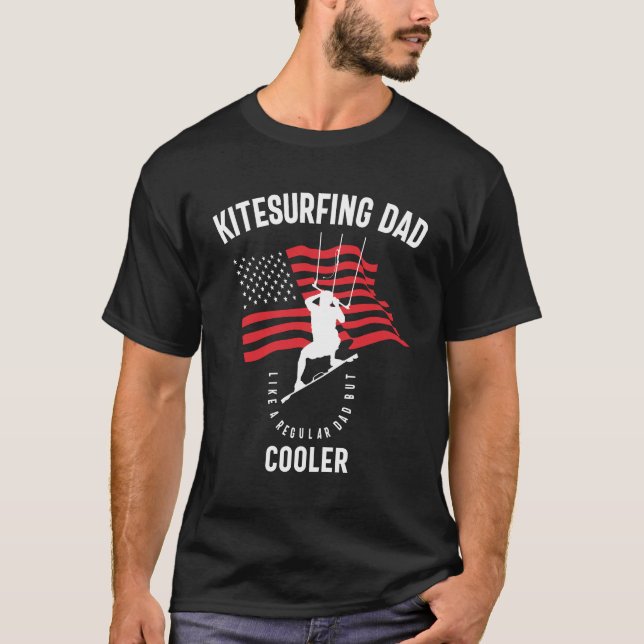 Kitesurfing Pappa - Regular Pappa, Cooler T Shirt (Framsida)