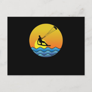Kitesurfing Sonnenuntergang Vykort
