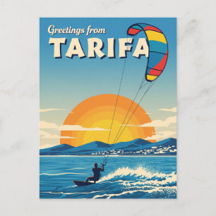Kitesurfing Tarifa Spain Travel Vykort