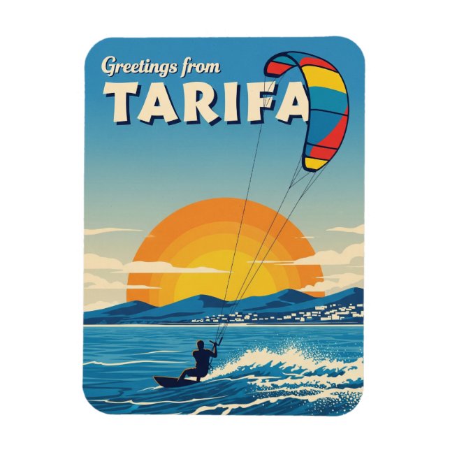 Kitesurfing Tarifa Spanien Resa Magnet (Vertikal)