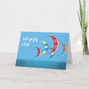 Kitesurfing themed helgkort