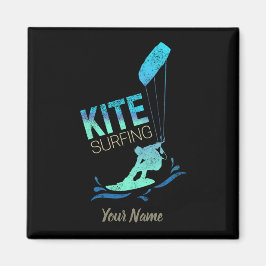 Kitesurfing Vintage Kiteboarder Kite Surfing Magnet