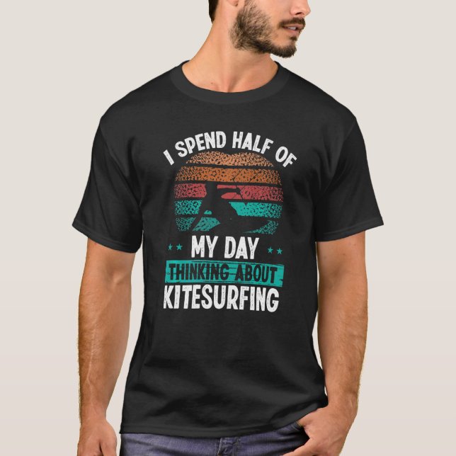 Kitesurfing Vintage TÄNKER OM Kiteboarding Ki T Shirt (Framsida)