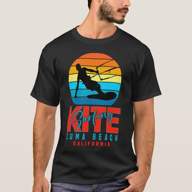 Kitesurfing Zuma Beach T-Shirt (Framsida)
