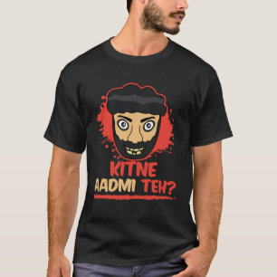 Kitne Aadmi Teh Desi Bollywood Sarcastic Hindi Pu T Shirt