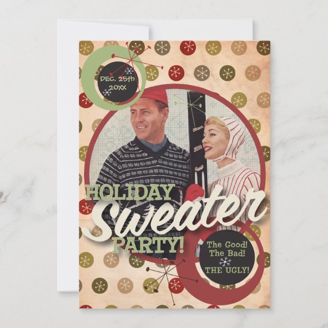 Kitsch Bitsch : Helgdag Sweater Party! Inbjudningar (Framsida)