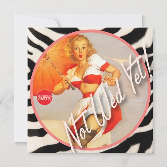 Kitsch Bitsch : Inte Wed än! Inbjudningar (Framsida)