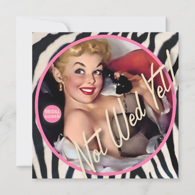 Kitsch Bitsch : Inte Wed än! Inbjudningar (Framsida)