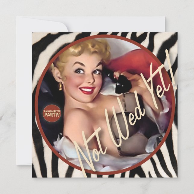 Kitsch Bitsch : Inte Wed än! Inbjudningar (Framsida)