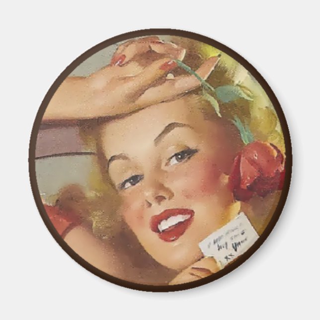 Kitsch BItsch: Pin-Up Porträtt Magnet (Framsidan)