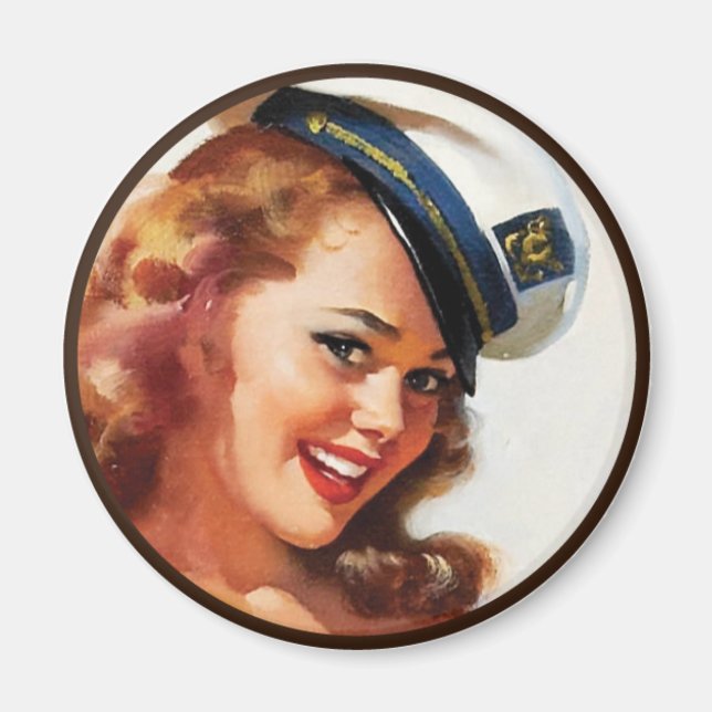 Kitsch BItsch: Pin-Up Porträtt Magnet (Framsidan)
