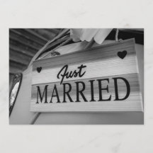 Kitsch Handskrivet Bröllop Tack Postkort