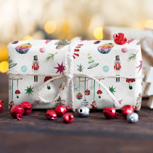 Kitsch jul | Retro Ornaments & Träd Mönster