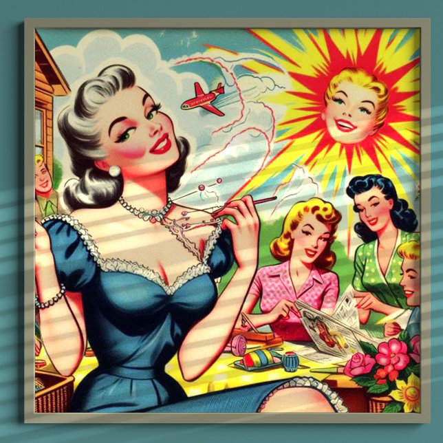 Kitsch Konstig Retro Girls Poster (Skapare uppladdad)