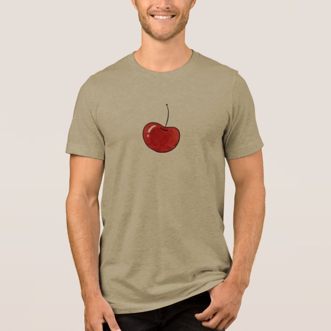 Kitsch Körsbär Vattenfärg Illustration  T Shirt (Framsida)