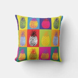 Kitsch Retro Pineapple Pop Art Fet Fruit Mönster Kudde