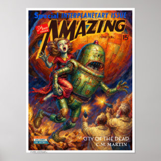 KITSCHDEKOR: GAMMAL PULPTIDNINGSMAG cover Poster