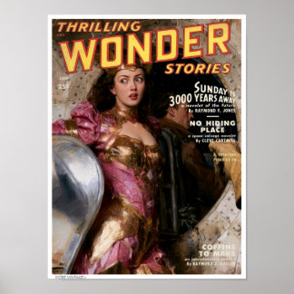 KITSCHDEKOR: VINTAGE PULP MAG TIDSKRIFTSOMSLAG POSTER