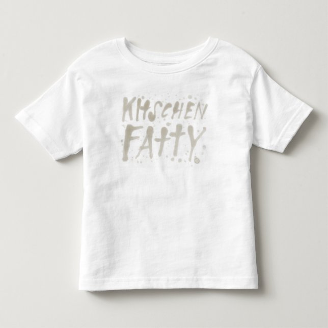 Kitschen Fatty Greeasy Logotyp T-Shirt för Småbarn (Framsida)
