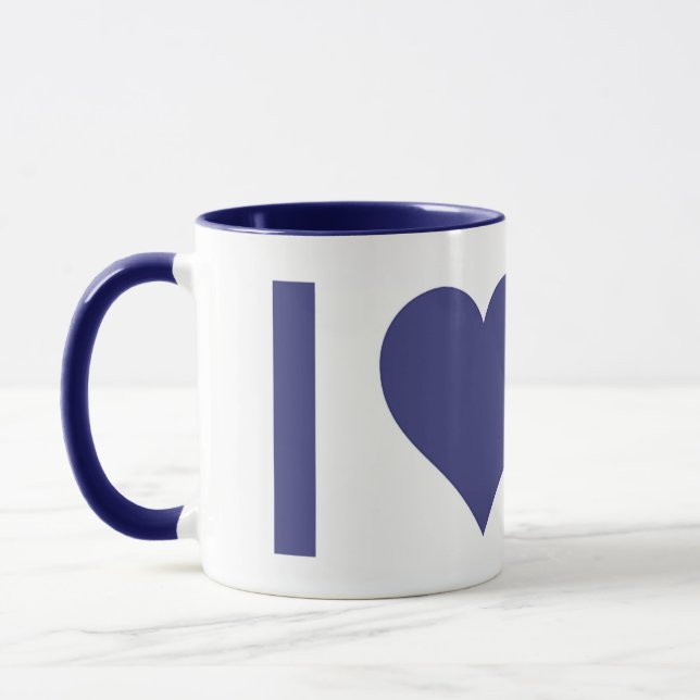 Kitschen Fatty Kaffeälskare Mugg Deli Blå (Vänster)