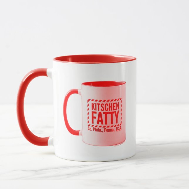 Kitschen Fatty Kitschen Fatty Logotyp Mugg Mugg Re (Vänster)