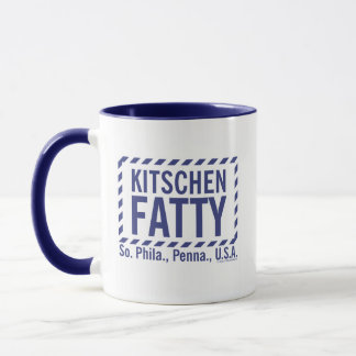 Kitschen Fatty Logotyp Mugg Deli Blue