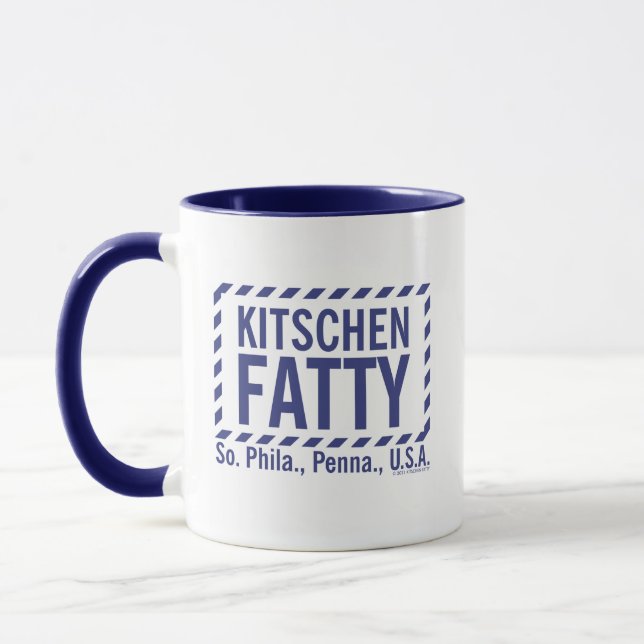 Kitschen Fatty Logotyp Mugg Deli Blue (Vänster)