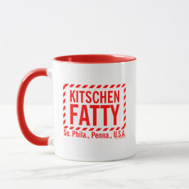 Kitschen Fatty Logotyp Mugg Middag Red