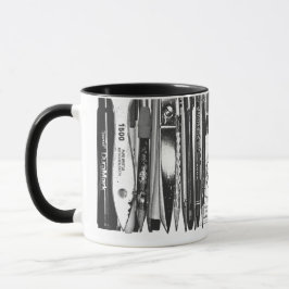 Kitschen Fatty skrivbordsmugg Svartblank Mugg