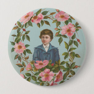 Kitschtig gammal tysk Alla hjärtans dag-kort, 1884 Knapp